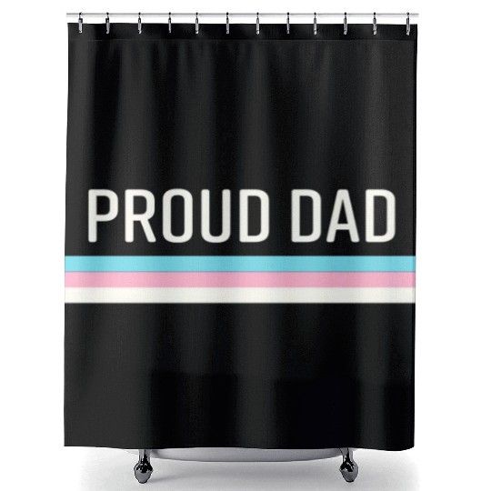 Lgbt Transgender Pride Proud Dad Shower Curtains