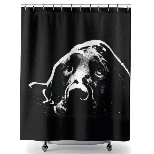 Black Labrador Retriever Shower Curtains