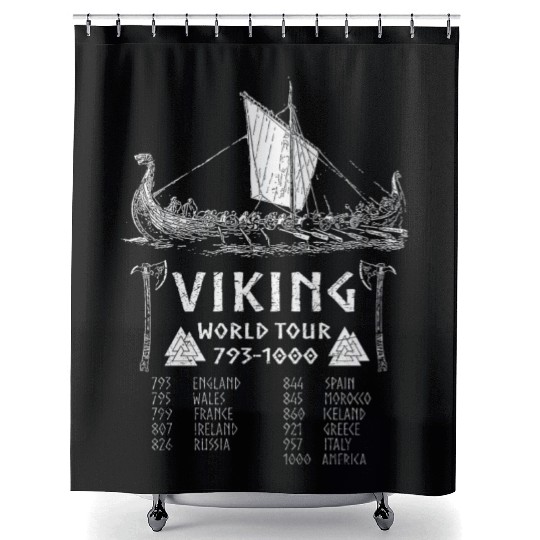 Viking world tour Shower Curtains
