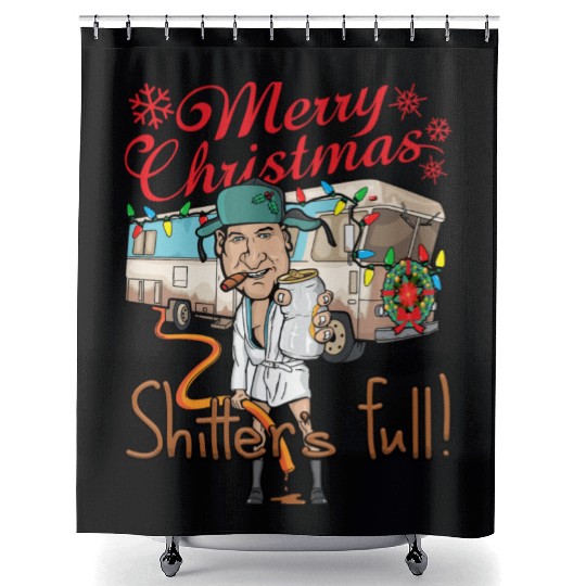 Merry Christmas Cousin Eddie Shitter'S Full Shower Curtains