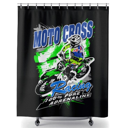 Motocross - Moto Cross - Supercross - MX - SX Shower Curtains