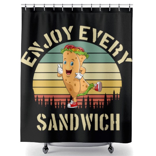 Enjoy Every Sandwich Shower Curtains