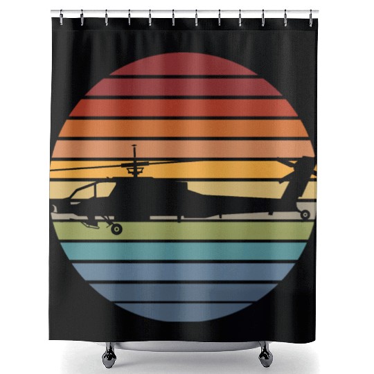 Black Hawk Helicopter Military Aviation Pilot For Shower Curtains