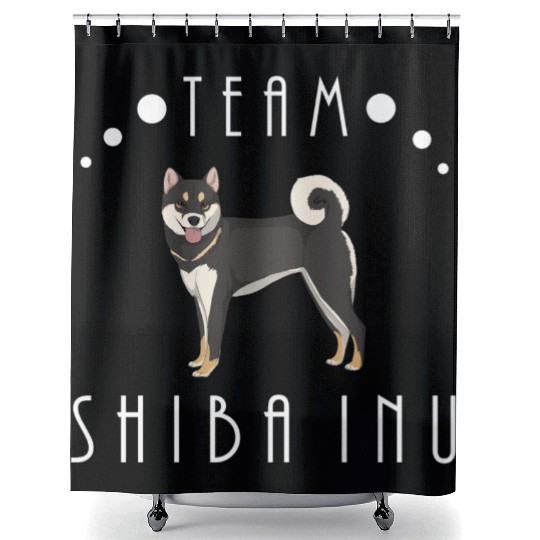 Team Shiba Inu - Black and Tan Shower Curtains