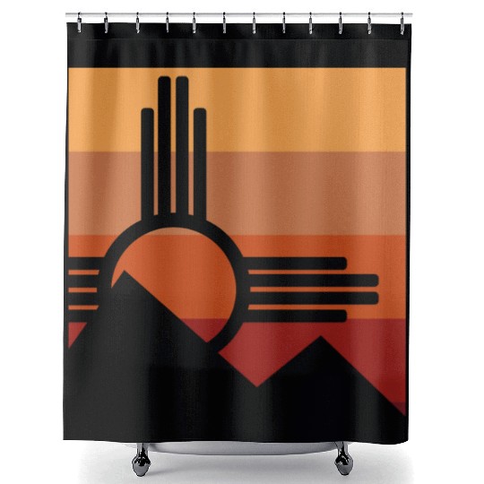 Zia Sun New Mexico Zia Mountains Shower Curtains