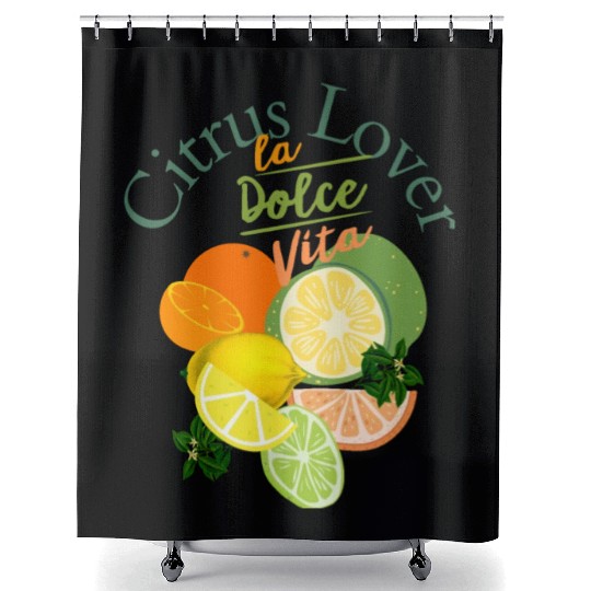 Citrus Lover la Dolce Vita Shower Curtains