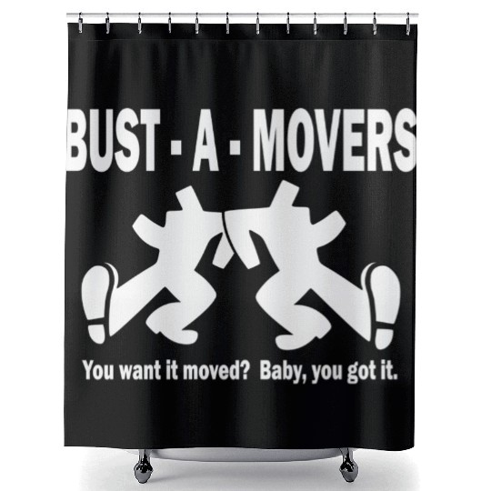 Bust-A-Movers Moving Company Shower Curtains Logo
