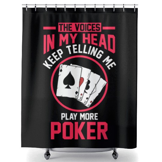 Poker Player Casino Cards Gift Shower Curtains