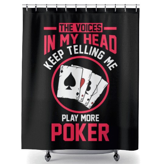 Poker Player Casino Cards Gift Shower Curtains