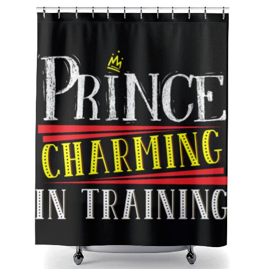 Prince Charming In Training Crown King Queen Shower Curtains