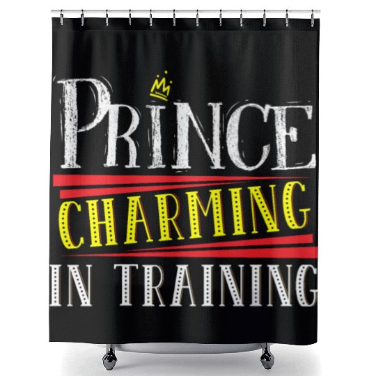 Prince Charming In Training Crown King Queen Shower Curtains