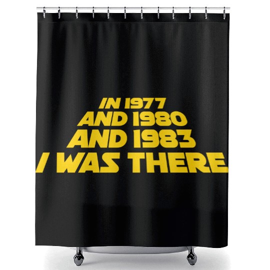 I was there 1977 1980 1983 Sci Fi movie trilogy Shower Curtains