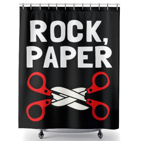 Rock Paper Scissors Lesbian LGBT LGBTQ Shower Curtains