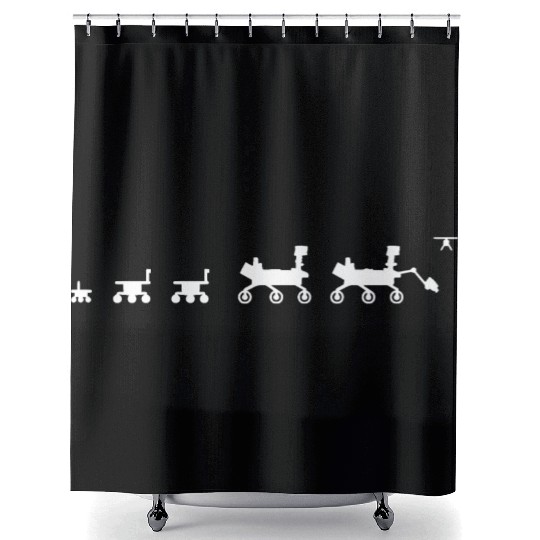 Mars Rover Generation Evolution Shower Curtains