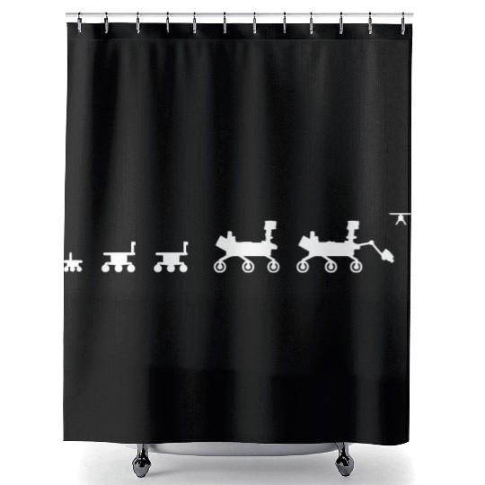 Mars Rover Generation Evolution Shower Curtains