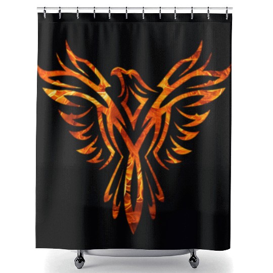 Tribal Fire Phoenix Rising Shower Curtains