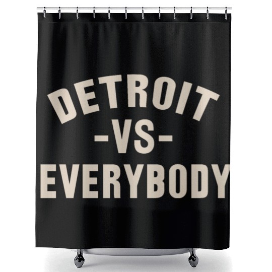 Detroit VS Everybody Shower Curtains