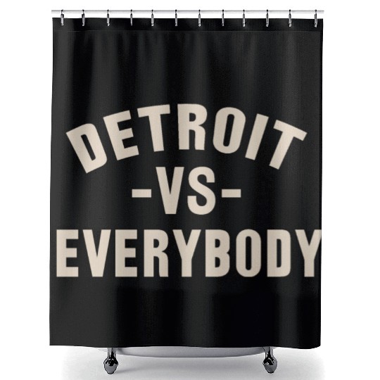 Detroit VS Everybody Shower Curtains