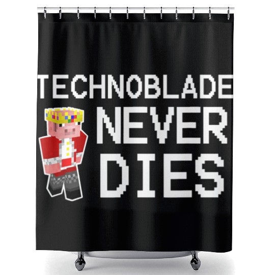 Technoblades Never Dies Video Game Gaming Shower Curtains