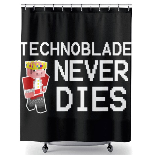 Technoblades Never Dies Video Game Gaming Shower Curtains