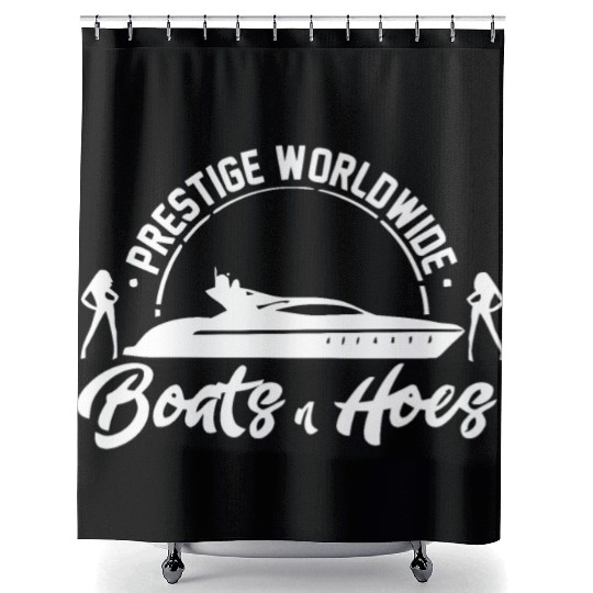 boats and hoes step brothers Shower Curtains