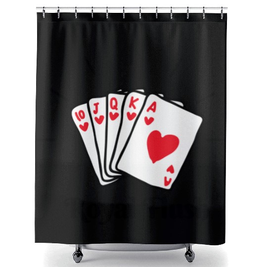 Royal Flush Poker Shower Curtains