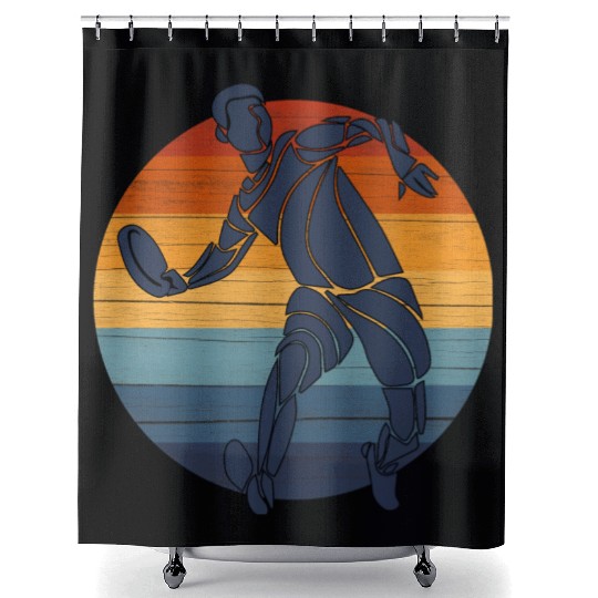 Retro Frisbee for the Ultimate Frisbee Player Shower Curtains