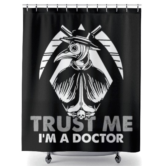 Funny Pest Doctor Pest Doctor Mask Vintage Retro Shower Curtains