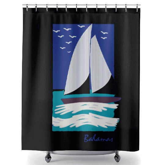 boats and hoes step brothers Shower Curtains