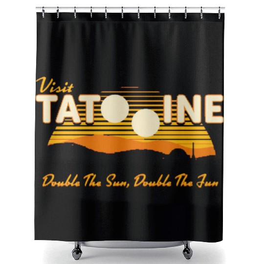 Visit Tatooine, Adventure The Mountains Are Callin Shower Curtains