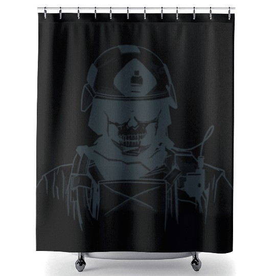 Special Forces Skull Shower Curtains