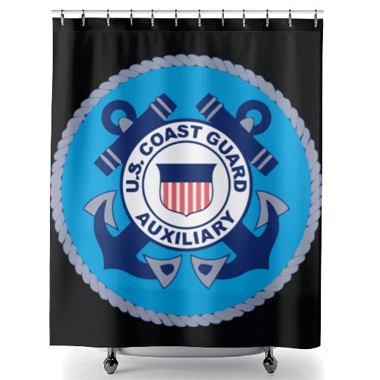 Us Coast Guard Auxiliary Homeland Security Patch Shower Curtains