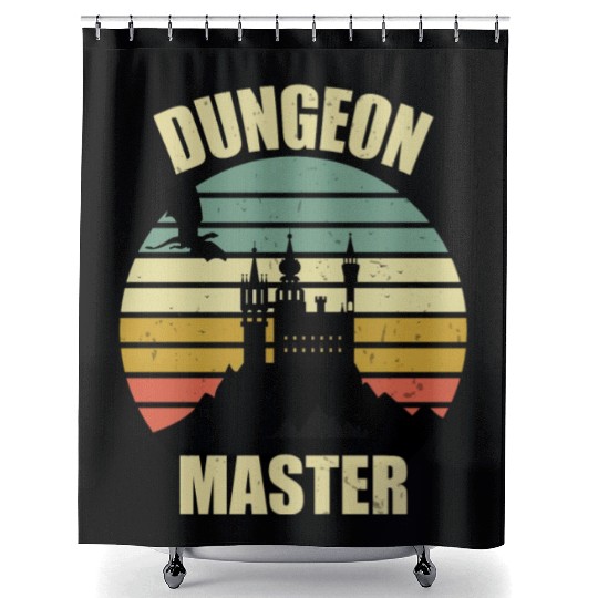 Dungeon Master - Bez I'm DM Smiles Retro Dragon Shower Curtains
