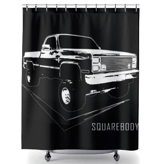 Squarebody Classic Square Body Truck Shower Curtains
