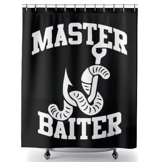 master baiter- fishing gift Shower Curtains