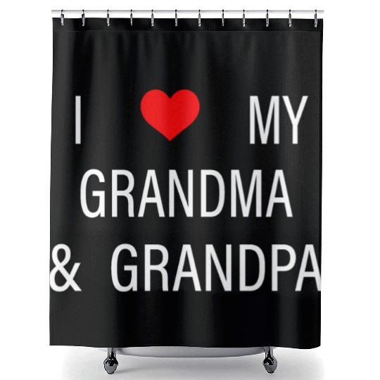 I Love My Grandma and Grandpa Shower Curtains