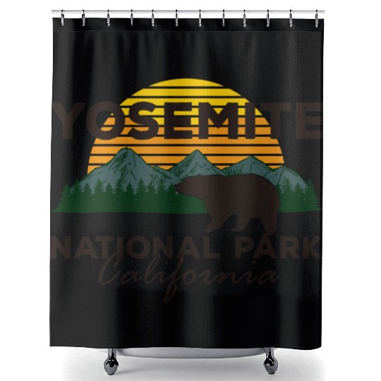 Yosemite National Park California Mountain Bear Shower Curtains