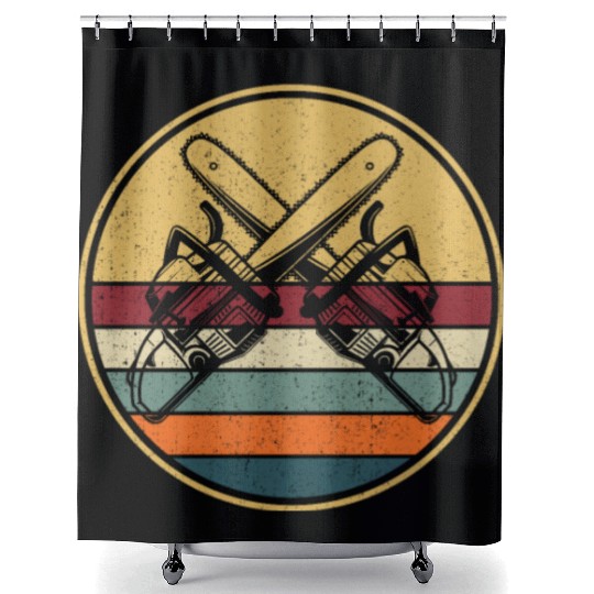 Lumberjack Forester Woodworker Tree Logger Lumber Shower Curtains