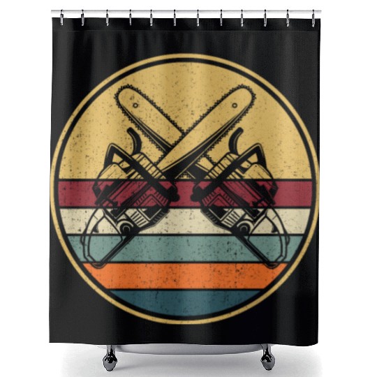 Lumberjack Forester Woodworker Tree Logger Lumber Shower Curtains