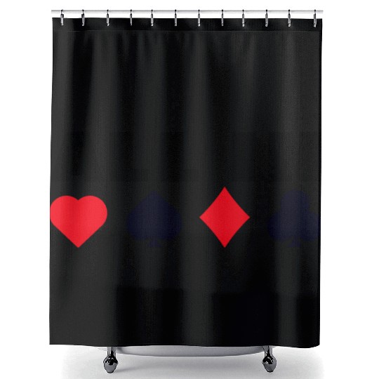 All in poker card suite Shower Curtains