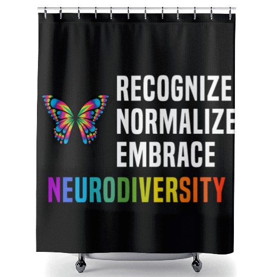 Recognize Embrace Neurodiversity Shower Curtains