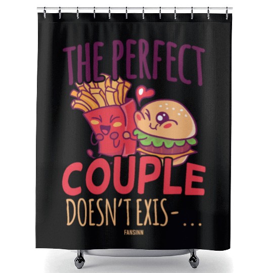 French fries and hamburger buns Shower Curtains