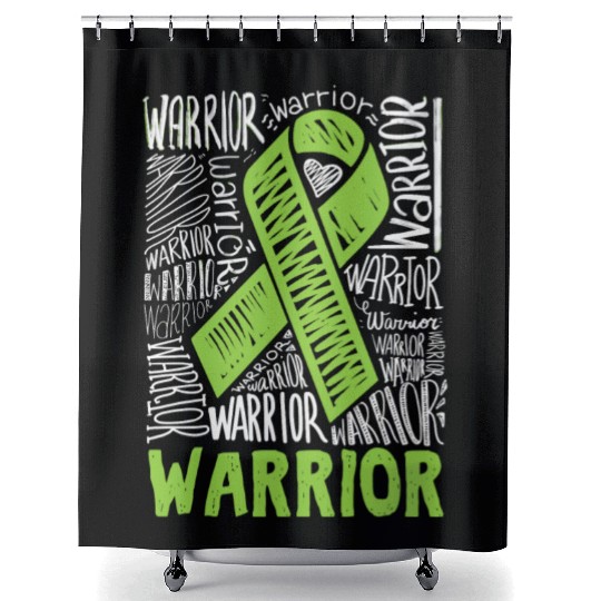 Non-Hodgkins Lymphoma Warrior Lime Green Awareness Shower Curtains