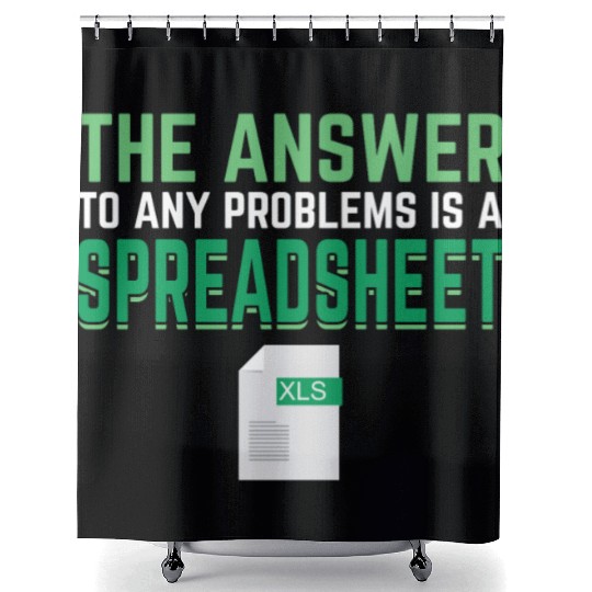 Answer To Any Problems Is A Spreadsheet Excel Shower Curtains