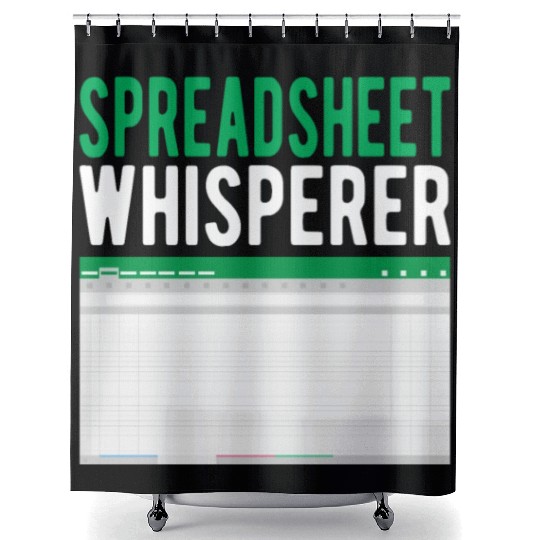 Spreadsheet Whisperer Excel Accounting Accountant Shower Curtains