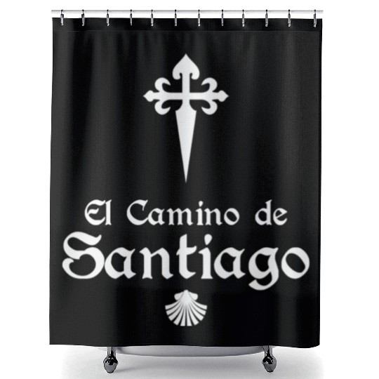 El Camino De Santiago Saint James Cross Scallo Shower Curtains