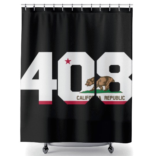 Area Code 408 San Jose California Shower Curtains
