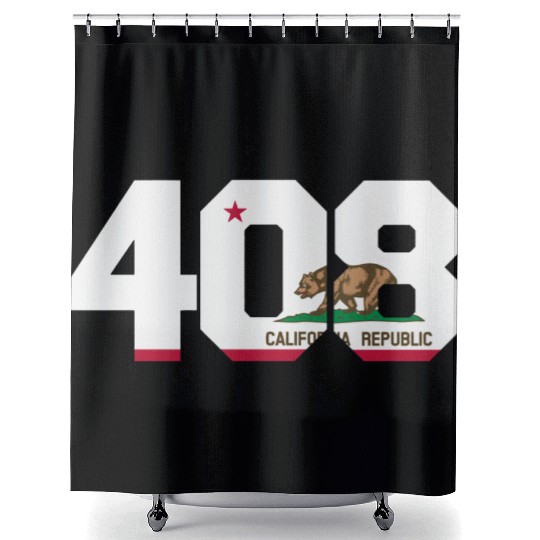 Area Code 408 San Jose California Shower Curtains