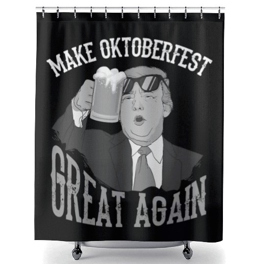 Cute President Make Oktoberfest Great Again Trump Shower Curtains