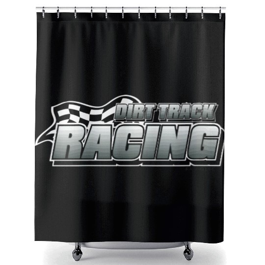 Dirt Track Car Racing Modified Racing Speedway png Shower Curtains